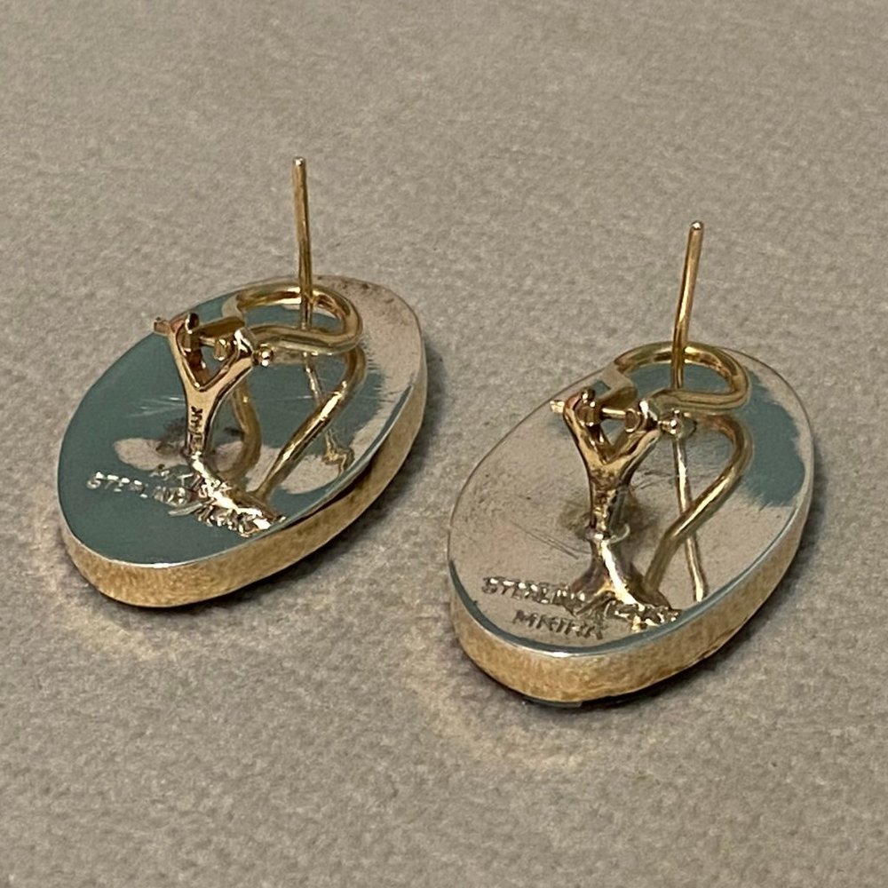 MICHAEL KIRK One-Of-A-Kind Jet & Opal Earrings - Picture 7 of 11